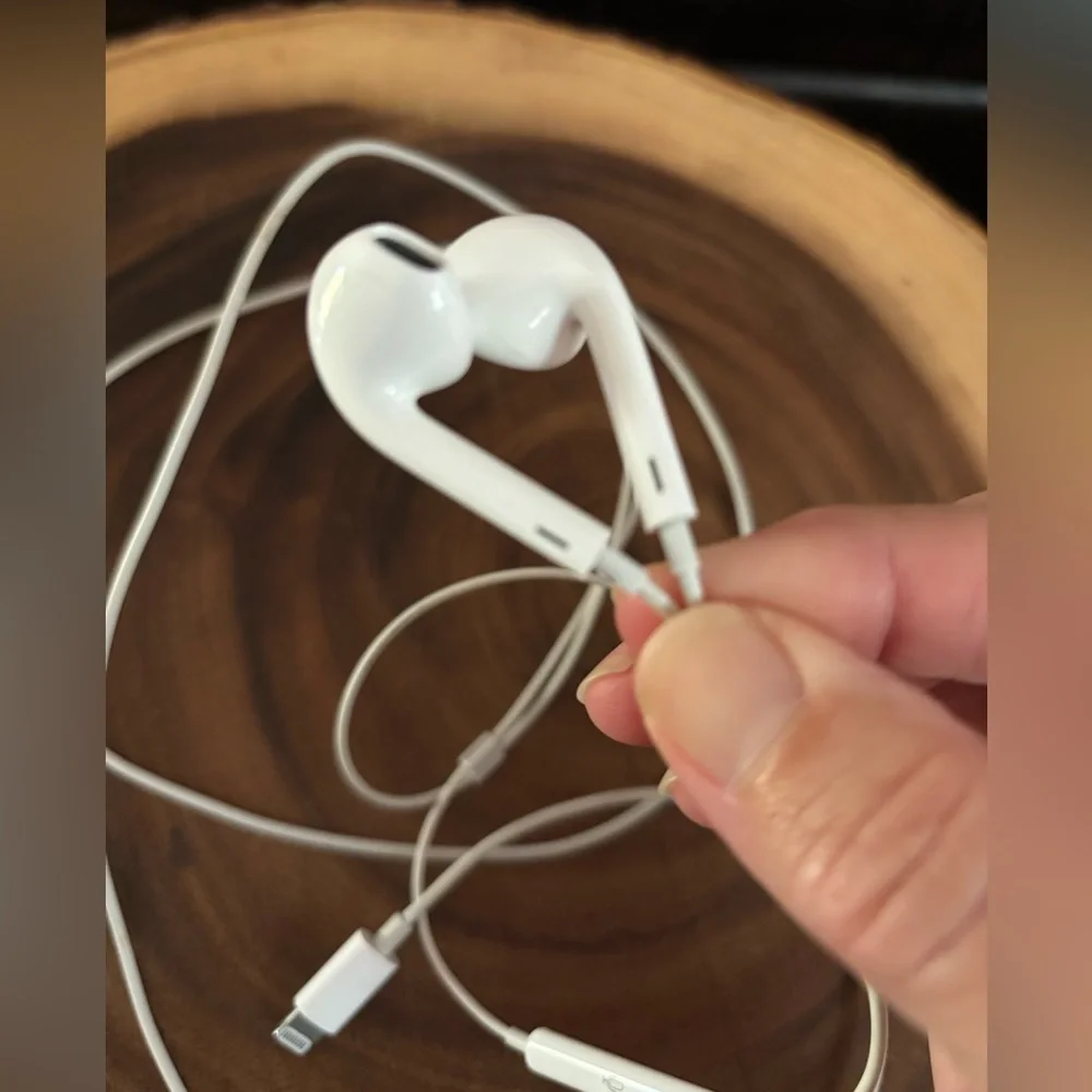 Apple earbuds iPhone, like brand new apple plug.